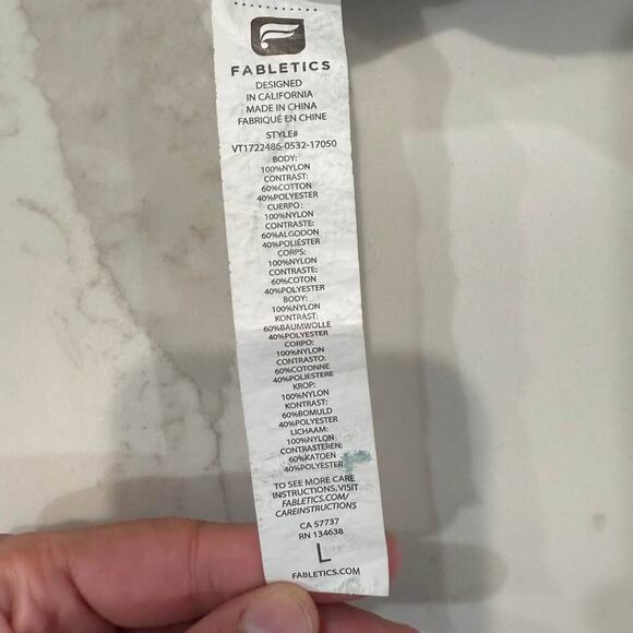 Fabletics Liora Cowl Neck Ripstop Pullover Vest Womens Large Black/Gold Metallic - Picture 7 of 7